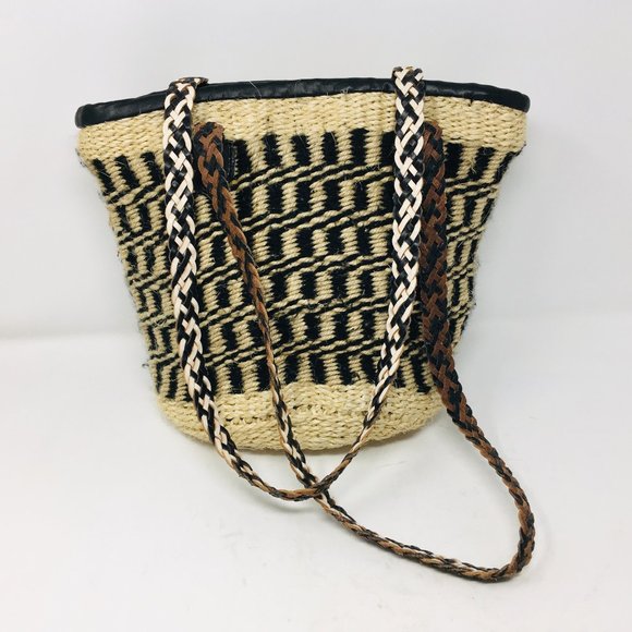 Patricia Nash Straw Bucket bag Purse Woven Maya - Picture 1 of 8